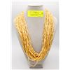 Image 1 : VINTAGE 23" GOLD BEADED DBL STRAND COCKTAIL