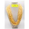 VINTAGE 23" GOLD BEADED DBL STRAND COCKTAIL