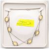 Image 1 : ESTATE 34.5" LONG ELEGANT STONE & CHAIN NECKLACE