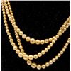 Image 2 : VINTAGE 16" FAUX GOLD PEARL 3 STRAND NECKLACE W/