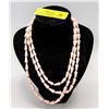 Image 1 : VINTAGE W. GERMANY 15" BABY PINK 3 STRAND BUGLE