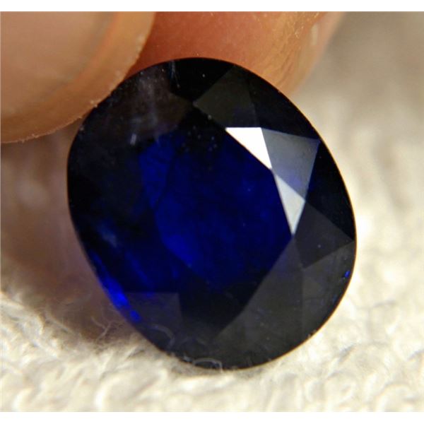 3.92CT NATURAL MIDNIGHT BLUE SAPPHIRE GEMSTONE