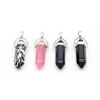 Image 1 : 4 NEW GEMSTONE PENDANTS ZEBRA JASPER, OBSIDIAN,