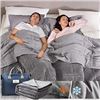 OMYSTYLE HEAVY KING SIZE GREY WEIGHTED BLANKET