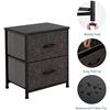 NEW HOMOKUS 2 DRAWER NIGHTSTAND STORAGE CHEST