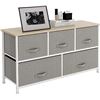 NEW HOMOKUS WHITE 5 DRAWER STORAGE CHEST