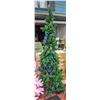 Image 1 : NEW 6-6.5' PENCIL PRE-LIT CHRISTMAS TREE W/