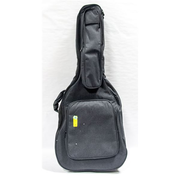 NEW DARK GREY/BLK SOFT ACOUSTIC GUITAR CASE