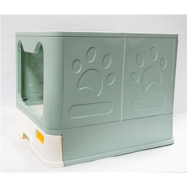 LIDDED CAT LITTER BOX WITH DUAL ENTRY