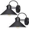 PAIR OF DEWENWILS BLACK OUTDOOR WALL LAMPS