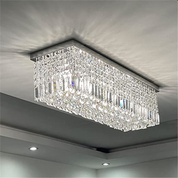 NEW LUXURY RECTANGULAR CRYSTAL PENDANT LIGHT