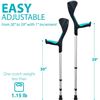 Image 2 : ORTONYX ADVANCED FOREARM CRUTCHES, TURQUOISE