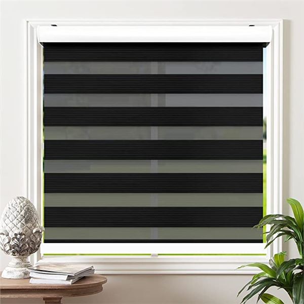 NEW 20" X 72" BLACK ZEBRA BLINDS