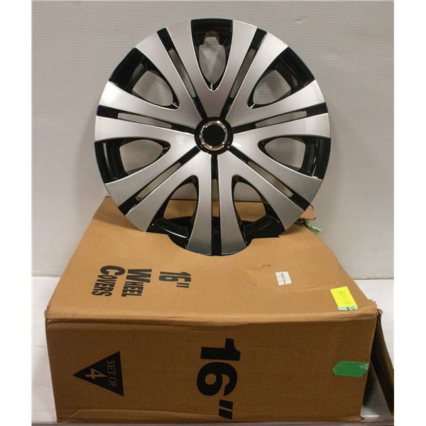 SET OF 4 NEW 16  HUBCAPS