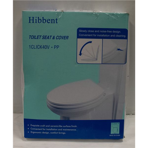 HIBBENT TOILET SEAT AND COVER SET, STANDARD SIZE