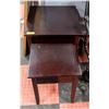 Image 1 : TWO MAHOGANY STYLE NESTING TABLES