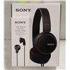Image 1 : NEW REPACKED 2PK OF SONY HEADPHONES-TESTED