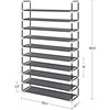 Image 2 : NEW SONGMICS 10-TIER SHOE RACK ORGANIZER, BLACK