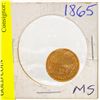 Image 3 : MS 1865 NEWFOUNDLAND 2 DOLLAR GOLD COIN