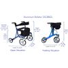 Image 2 : NEW DR. SAFE FOLDING WALKER ROLLATOR, LIGHTWEIGHT