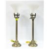 Image 1 : VINTAGE BRASS TABLE LAMPS - SET OF 2