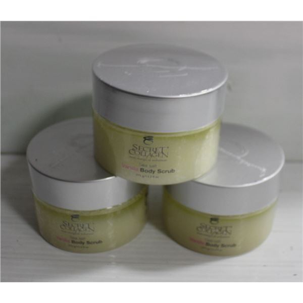 FLAT 3 BOTTLES 13.2 OZ SEA SALT VANILLA BODY SCRUB