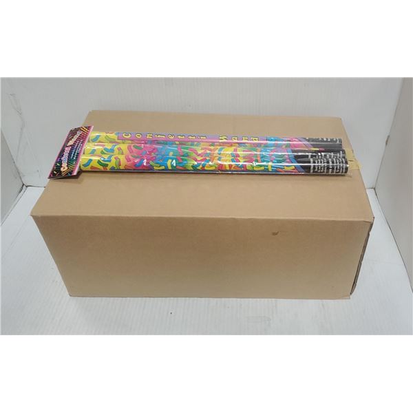 CASE OF NEW 3 PACK CONFETTI WANDS - 24 PACKS PER