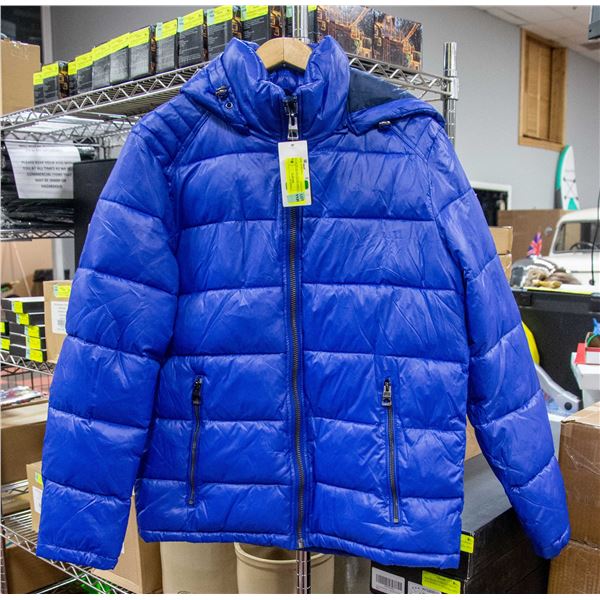 NEW GUESS MENS MEDIUM BLUE PUFFER COAT