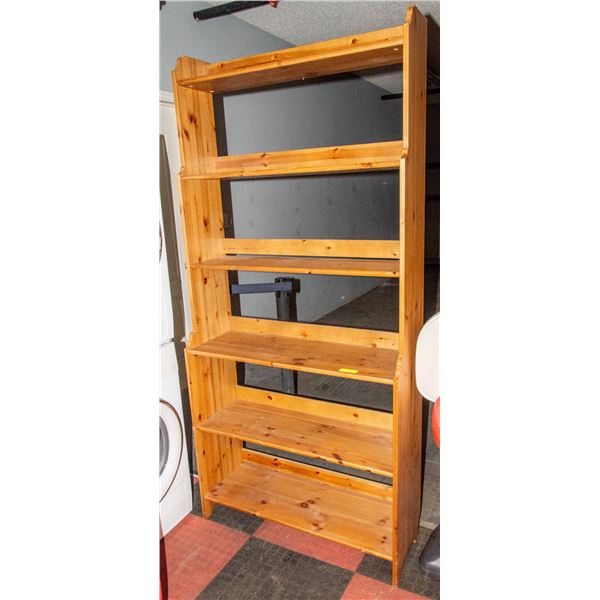 PINE 6FT SHELF/BOOKCASE