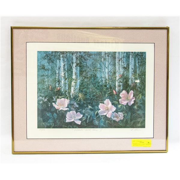 FRAMED LTD. ED. PRINT "ALBERTA WILD ROSE" #47/47