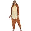 Image 2 : UNISEX X-LARGE BUTTON UP LION ONESIE WITH HOOD