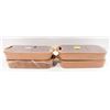 Image 1 : LOT OF 4 TERRA COTTA BAKING DISHES