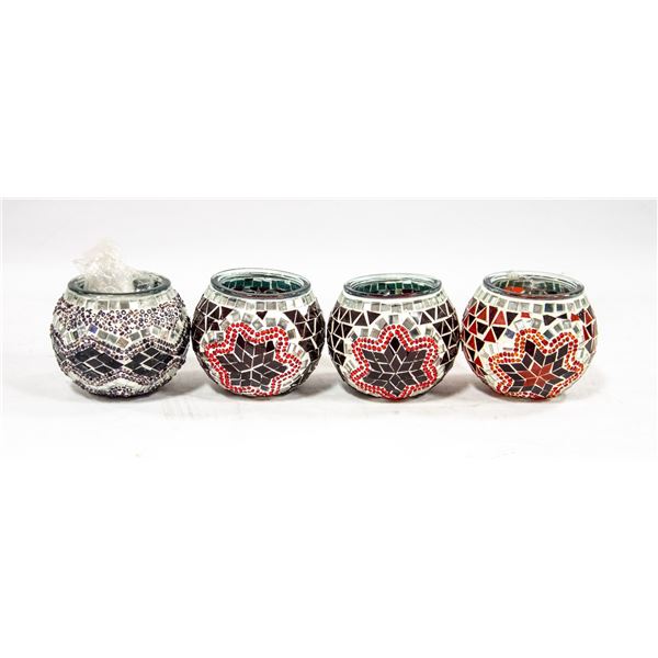 LOT OF 4 TURKISH CANDLE HOLDERS