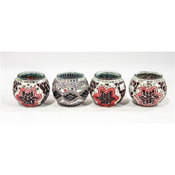 LOT OF 4 TURKISH CANDLE HOLDERS