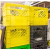 Image 1 : BUNDLE OF 4 HARD PLASTIC SQUARE MILK CRATES