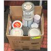 Image 1 : BOX OF ASSORTED PAINTS INCLUDES RUSTOLEUM