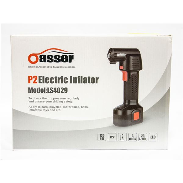 NEW IN BOX OASSER P2 ELECTRIC INFLATOR