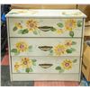 Image 1 : DAMAGED 3 DRAWER HAND PAINTED CABINET