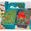 Image 1 : 3 LARGE TOTES OF ASSORTED ESTATE CHRISTMAS ITEMS