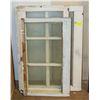 Image 1 : 3 VINTAGE WINDOWS - 18" X 31", 19" X 35", 25.5" X