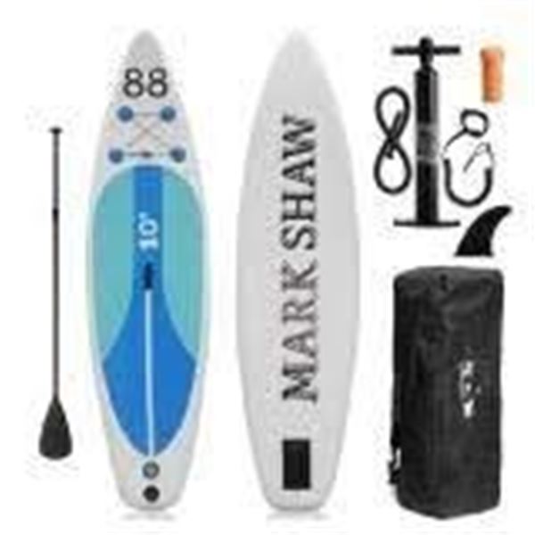 NEW MARK SHAW INFLATABLE STAND UP PADDLE BOAT BLUE