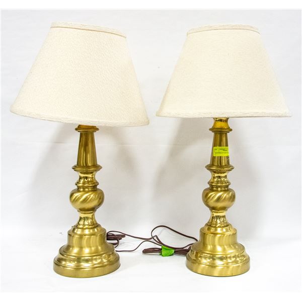 BRASS TABLE LAMPS- SET OF 2