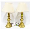 Image 1 : BRASS TABLE LAMPS- SET OF 2