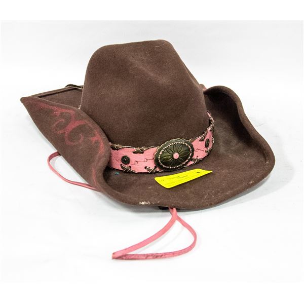 ESTATE LADIES BULLHIDE CONCH BAND COWBOY HAT