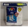 Image 1 : CREW SOCKS WHITE SIZE 12-16 6-PACK