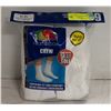 Image 1 : CREW SOCKS WHITE SIZE 12-16 6-PACK