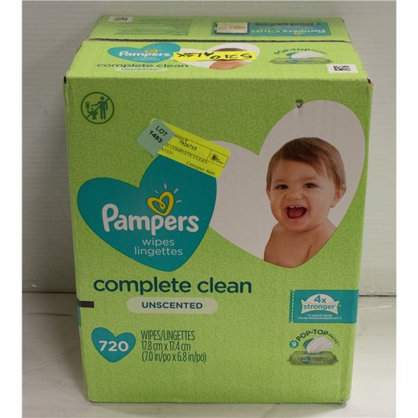 CASE OF PAMPERS COMPLETE CLEAN UNSCENTED