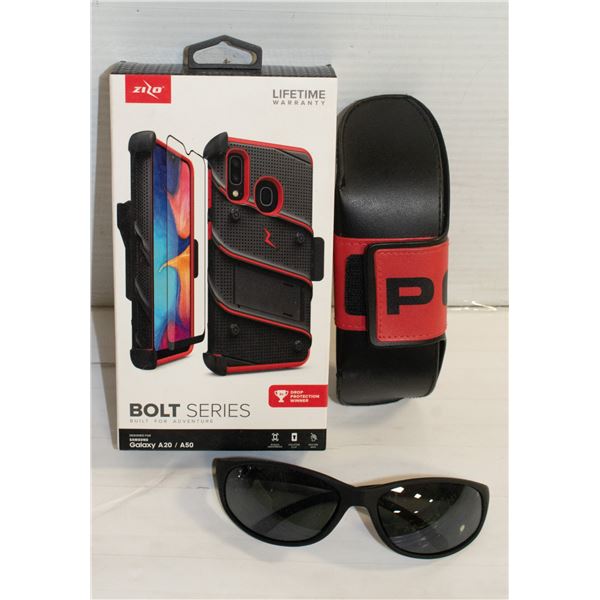 GALAXY A20/A50 NEW CASE & "POLICE" SUNGLASS CASE