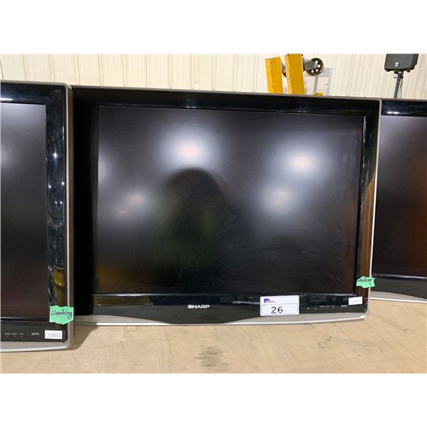 SHARP AQUOS LC-37D43U 37" LCD TELEVISION WITH POWER CABLE ( NO REMOTE OR STAND )