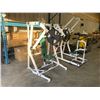 Image 2 : HAMMER STRENGTH COMMERCIAL FREE WEIGHT ISO BENCH PRESS MACHINE WITH 2 45 LBS RUBBER COATED WEIGHTS
